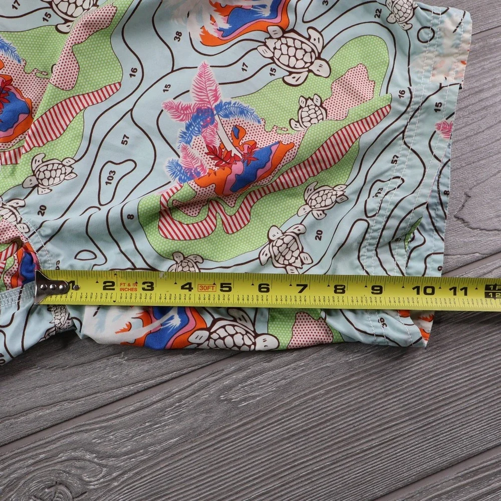 Vilebrequin Moorea Swim Trunks Men's Small Turtle All Over Print Luxury